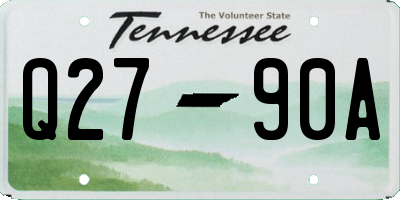TN license plate Q2790A