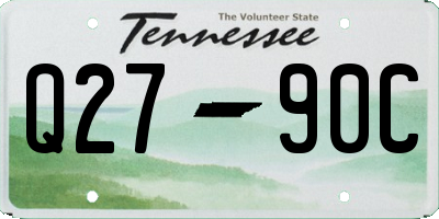 TN license plate Q2790C