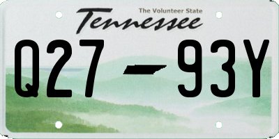 TN license plate Q2793Y