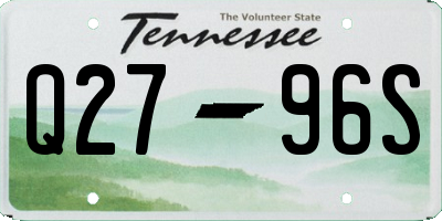 TN license plate Q2796S