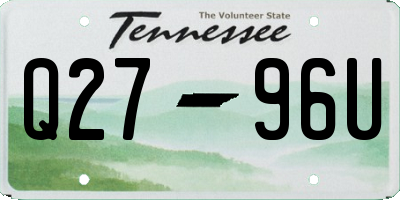 TN license plate Q2796U