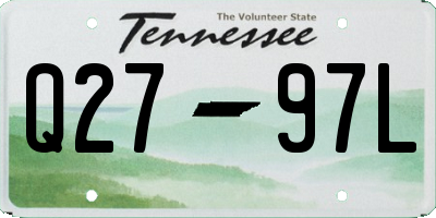 TN license plate Q2797L