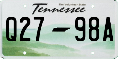 TN license plate Q2798A