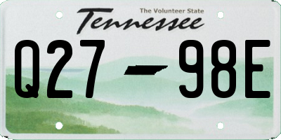 TN license plate Q2798E