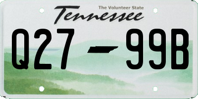 TN license plate Q2799B