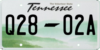 TN license plate Q2802A