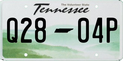 TN license plate Q2804P