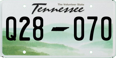 TN license plate Q2807O