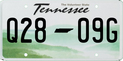TN license plate Q2809G