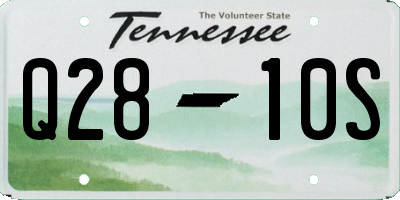 TN license plate Q2810S