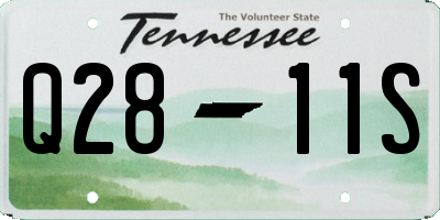 TN license plate Q2811S