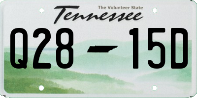 TN license plate Q2815D