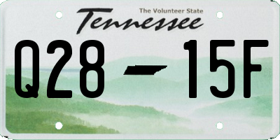 TN license plate Q2815F