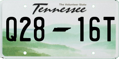 TN license plate Q2816T