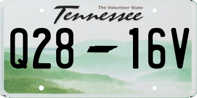TN license plate Q2816V