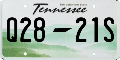 TN license plate Q2821S