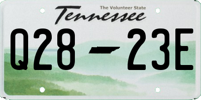TN license plate Q2823E
