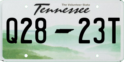 TN license plate Q2823T