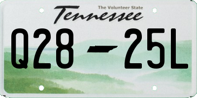 TN license plate Q2825L