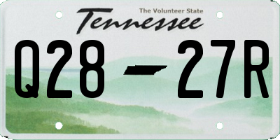 TN license plate Q2827R