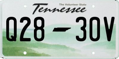 TN license plate Q2830V