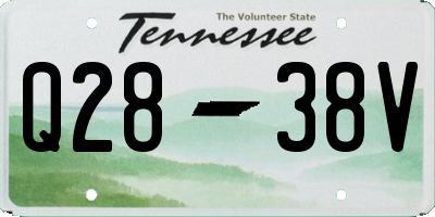 TN license plate Q2838V
