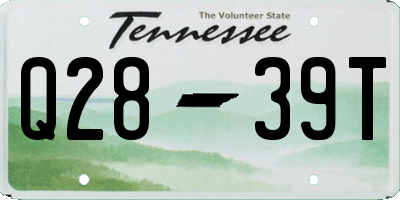 TN license plate Q2839T