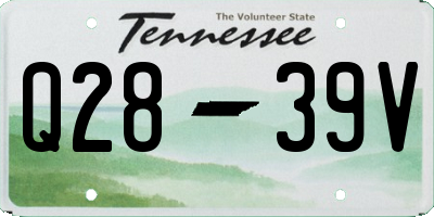 TN license plate Q2839V