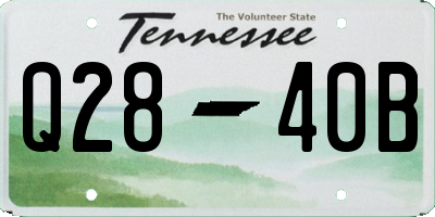TN license plate Q2840B
