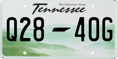 TN license plate Q2840G