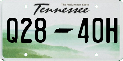 TN license plate Q2840H
