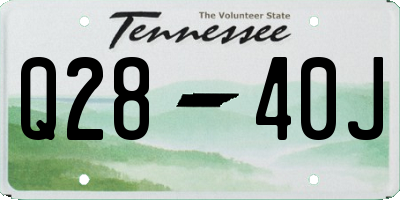 TN license plate Q2840J