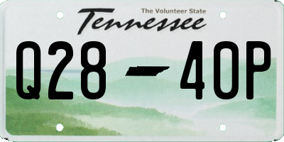 TN license plate Q2840P