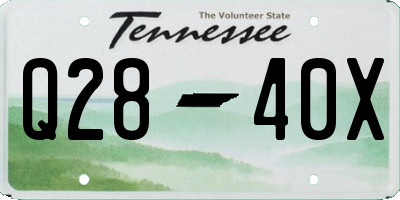 TN license plate Q2840X