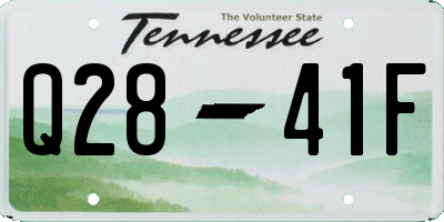 TN license plate Q2841F