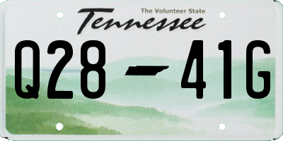 TN license plate Q2841G