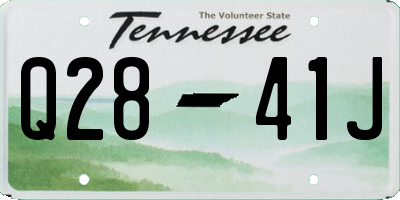TN license plate Q2841J