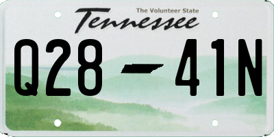TN license plate Q2841N