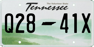 TN license plate Q2841X