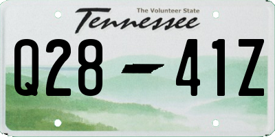 TN license plate Q2841Z