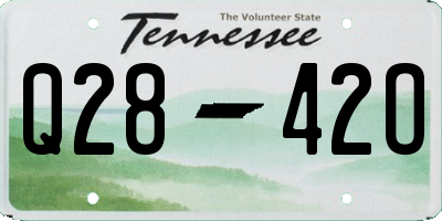 TN license plate Q2842O