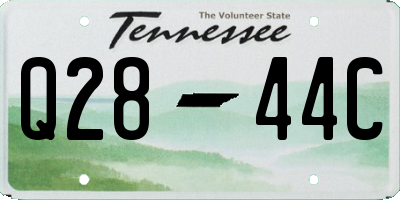 TN license plate Q2844C