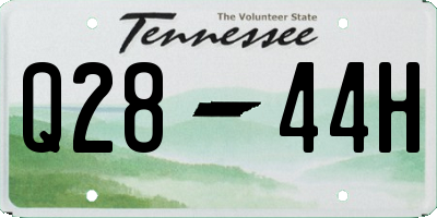 TN license plate Q2844H