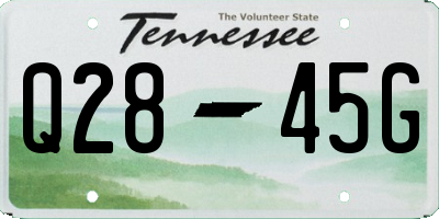 TN license plate Q2845G