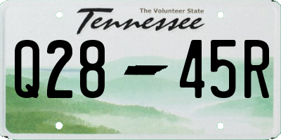 TN license plate Q2845R