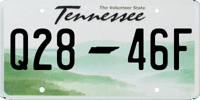 TN license plate Q2846F