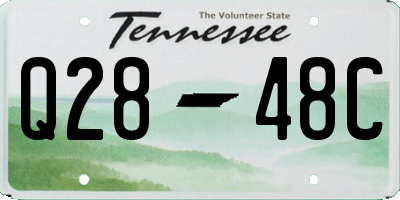 TN license plate Q2848C