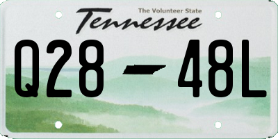 TN license plate Q2848L