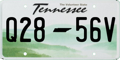 TN license plate Q2856V