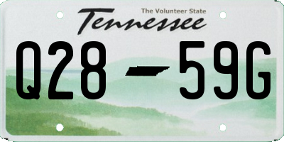TN license plate Q2859G